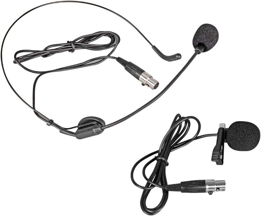 Wireless Microphone System 6 Channel Lavalier Mic Bodypacks Lapel Headsets Frequency B Wedding Party Meeting School Church Speaking Conference Meeting Classroom