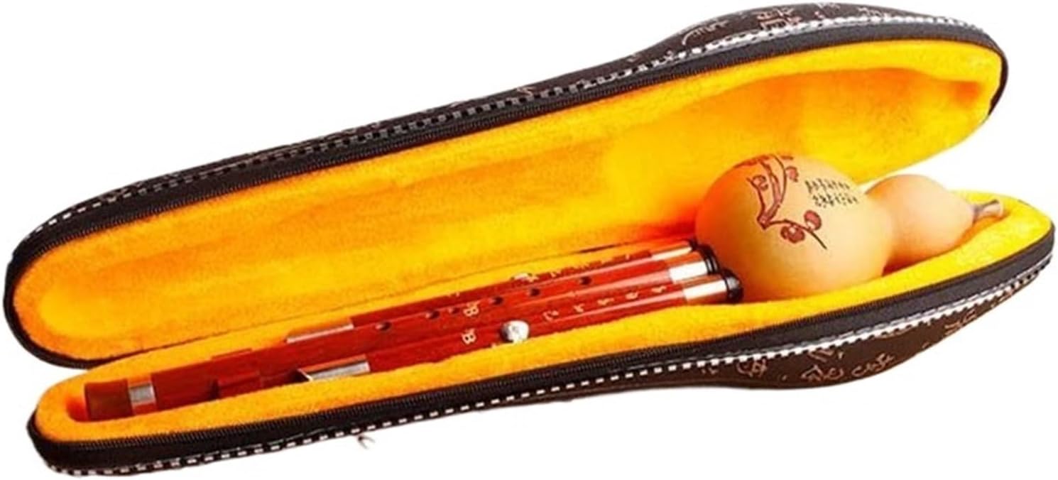 Hulusi flute, Professional Chinese Handmade Rosewood Hulusi Flute Double Tone C/Bb Gourd Flauta With Case