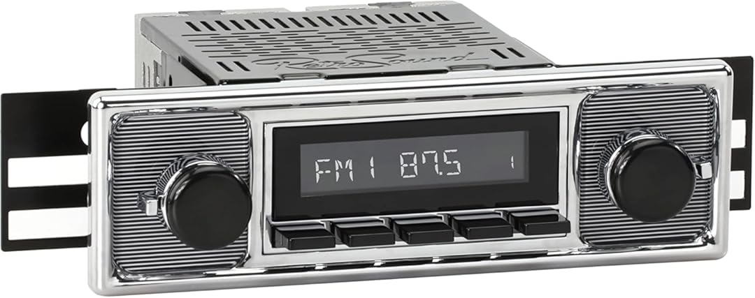 RetroRadio Compatible with 1969-75 Jaguar XJ Series with Becker-Style Plate Features Include Bluetooth, USB, AM/FM HCB-M2-308-509-40-80JA2