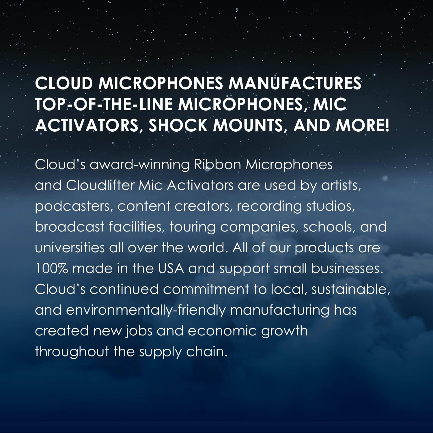 Cloud 44-A Active Ribbon Microphone for Professional Voice/Music Recording - USA Made