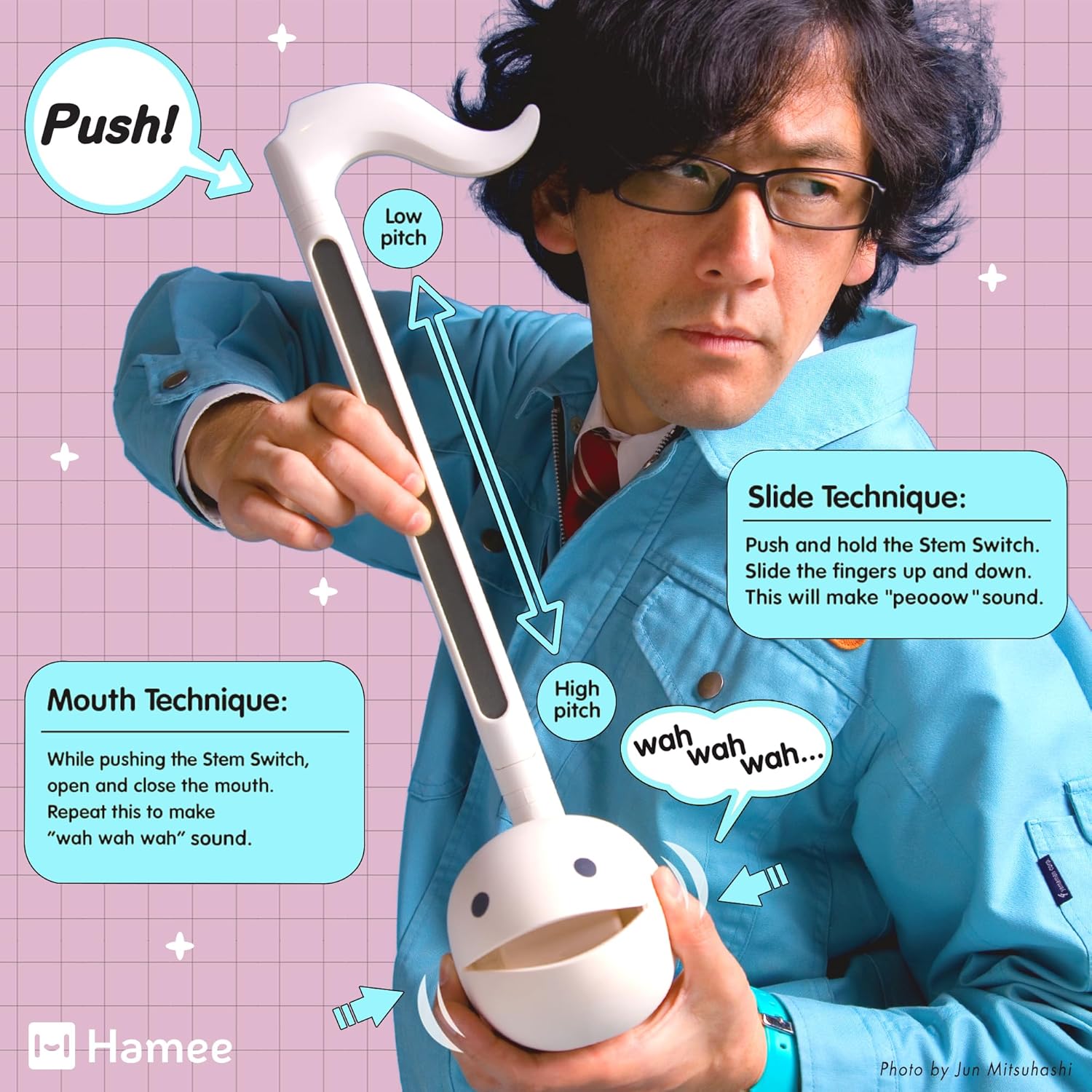Otamatone Deluxe Electronic Musical Instrument for Adults Portable Synthesizer Digital Electric Music from Japan by Cube/Maywa Denki Cool Stuff Gifts, Unicorn [English Manual]