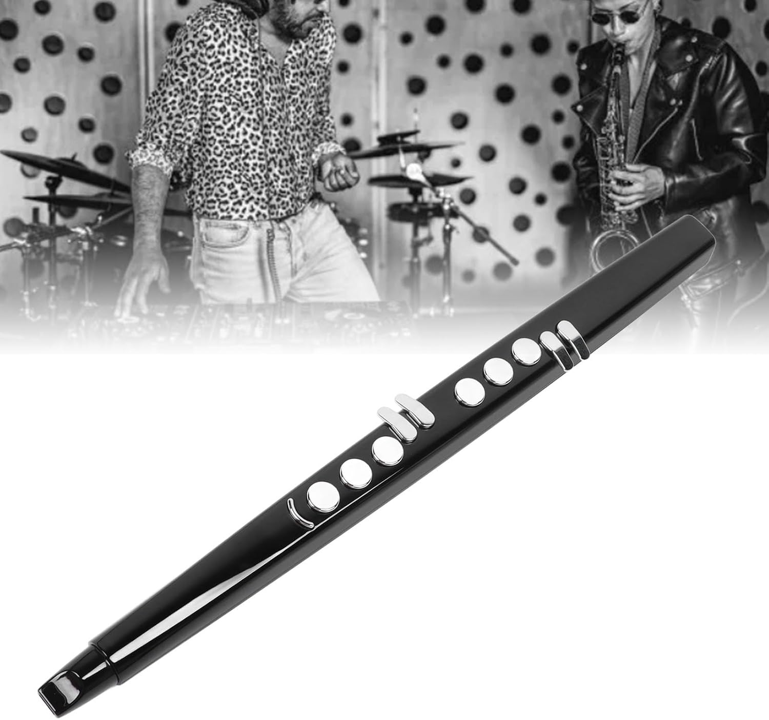 13 Tones Electric Blowpipe Electric Saxophone Blowpipe with Rise and Fall Button Musical Instrument US Plug 100‑240V