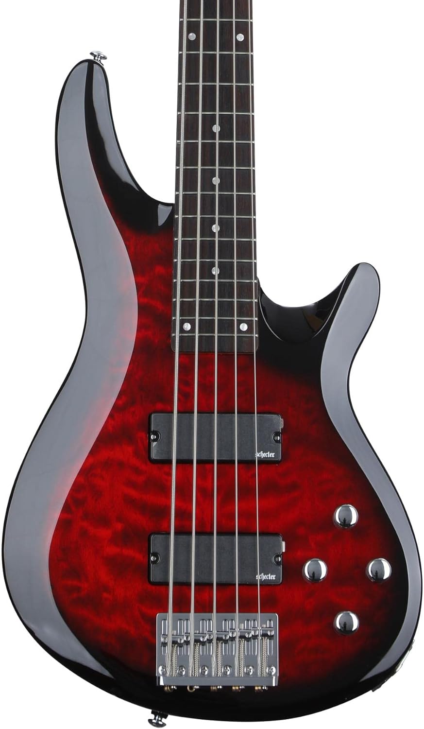 Schecter C-5 Plus 5-string Bass Guitar - See-Thru Cherry Burst