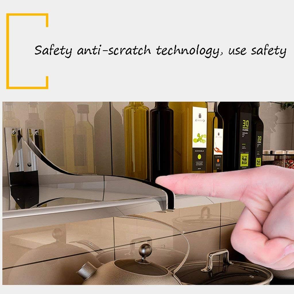 304 Stainless Steel Kitchen Shelf Wall Mount Microwave Condiment Wall Oven Kitchenware Storage Durable (Size : 80cm) Shelf (80cm) ()