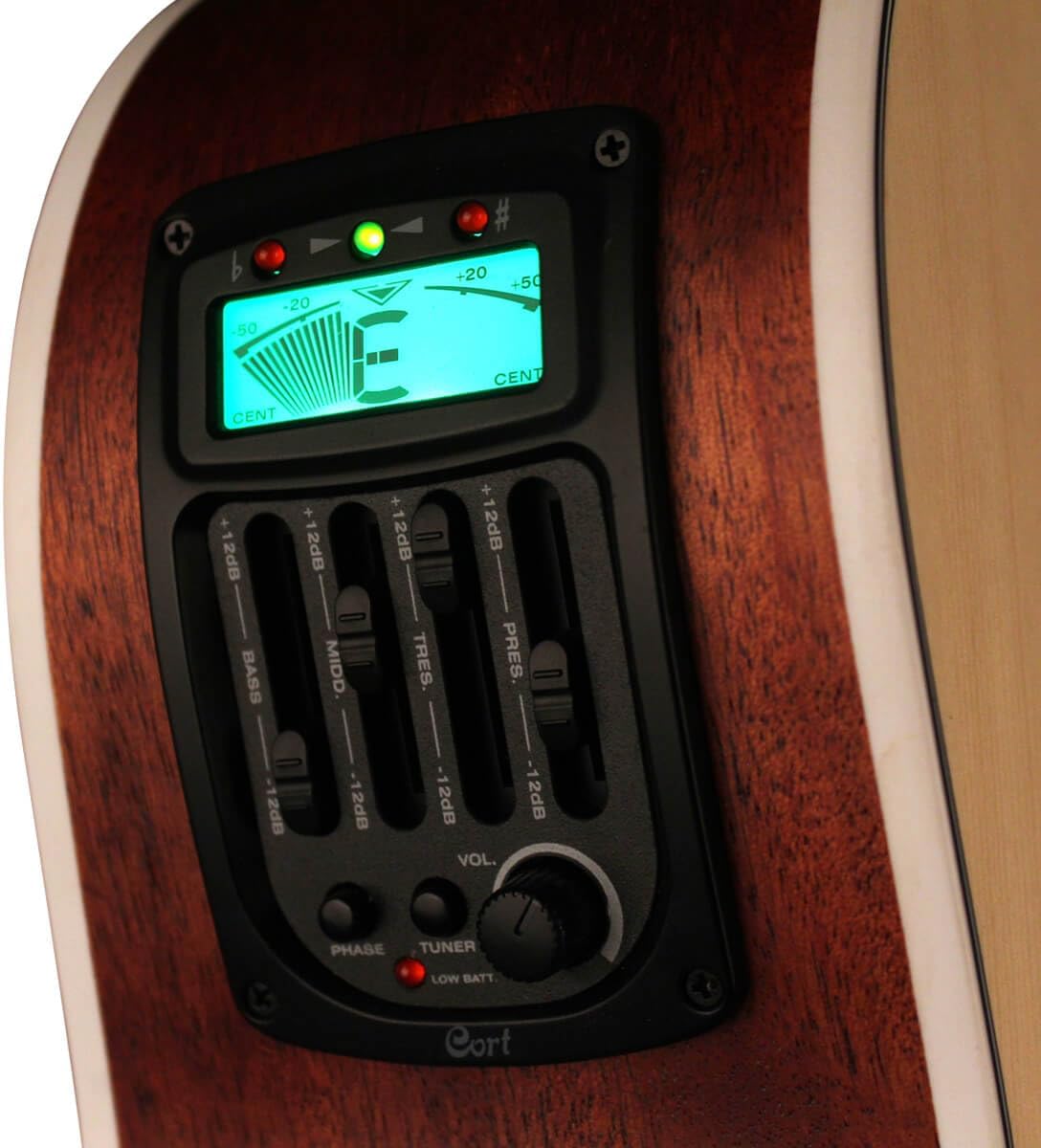 Cort GAMEDXOP Grand Regal Acoustic Electric Cutaway Guitar, Open Pore