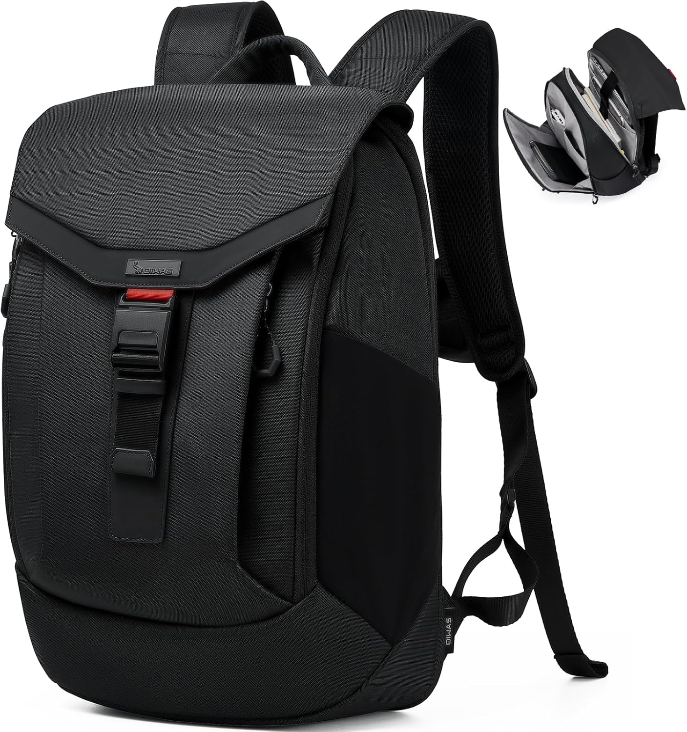 OIWAS Laptop Backpack for Men, 16 Inch Travel Laptop Backpack with Magnetic Buckle, Weight Reduction Business Backpack for Men, Water Resistant Large Back pack