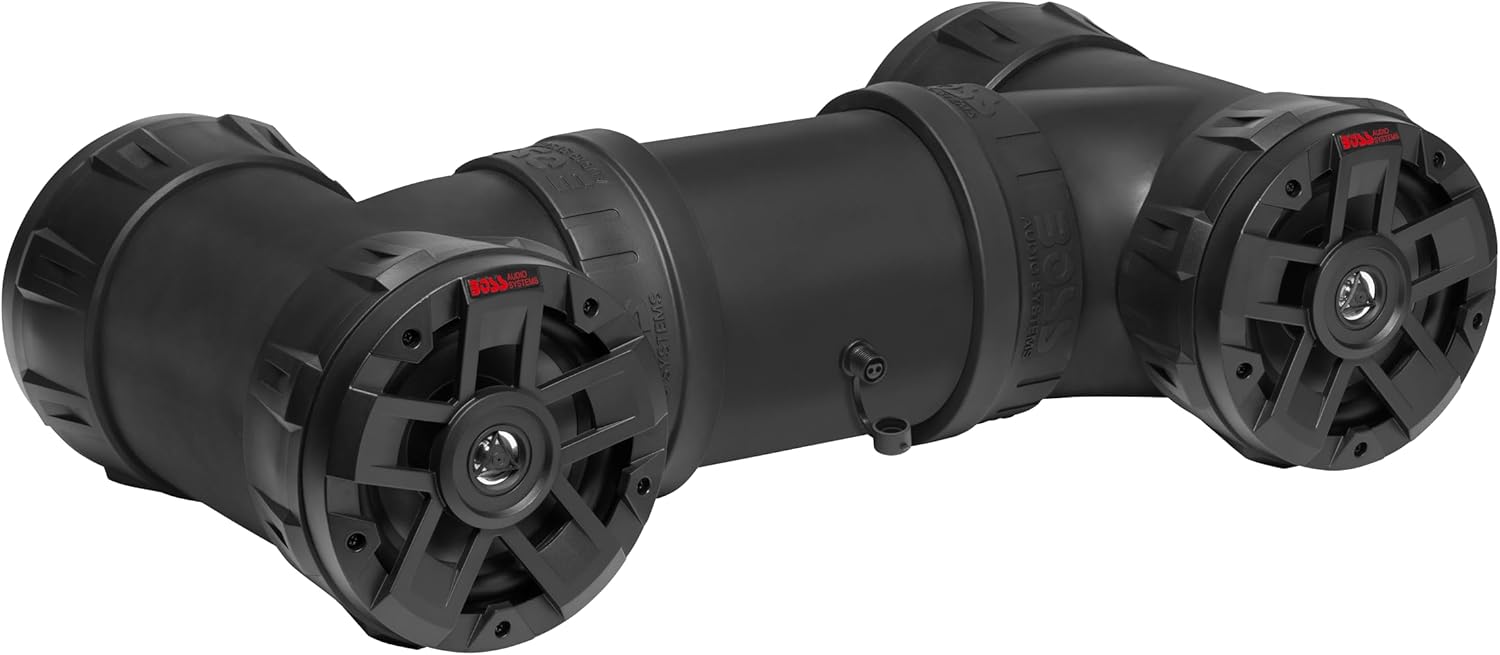 BOSS Audio Systems ATV654 ATV UTV Weatherproof Sound System - 6.5 Inch Speakers, 1 Inch Tweeters, Built-in Amplifier, Bluetooth