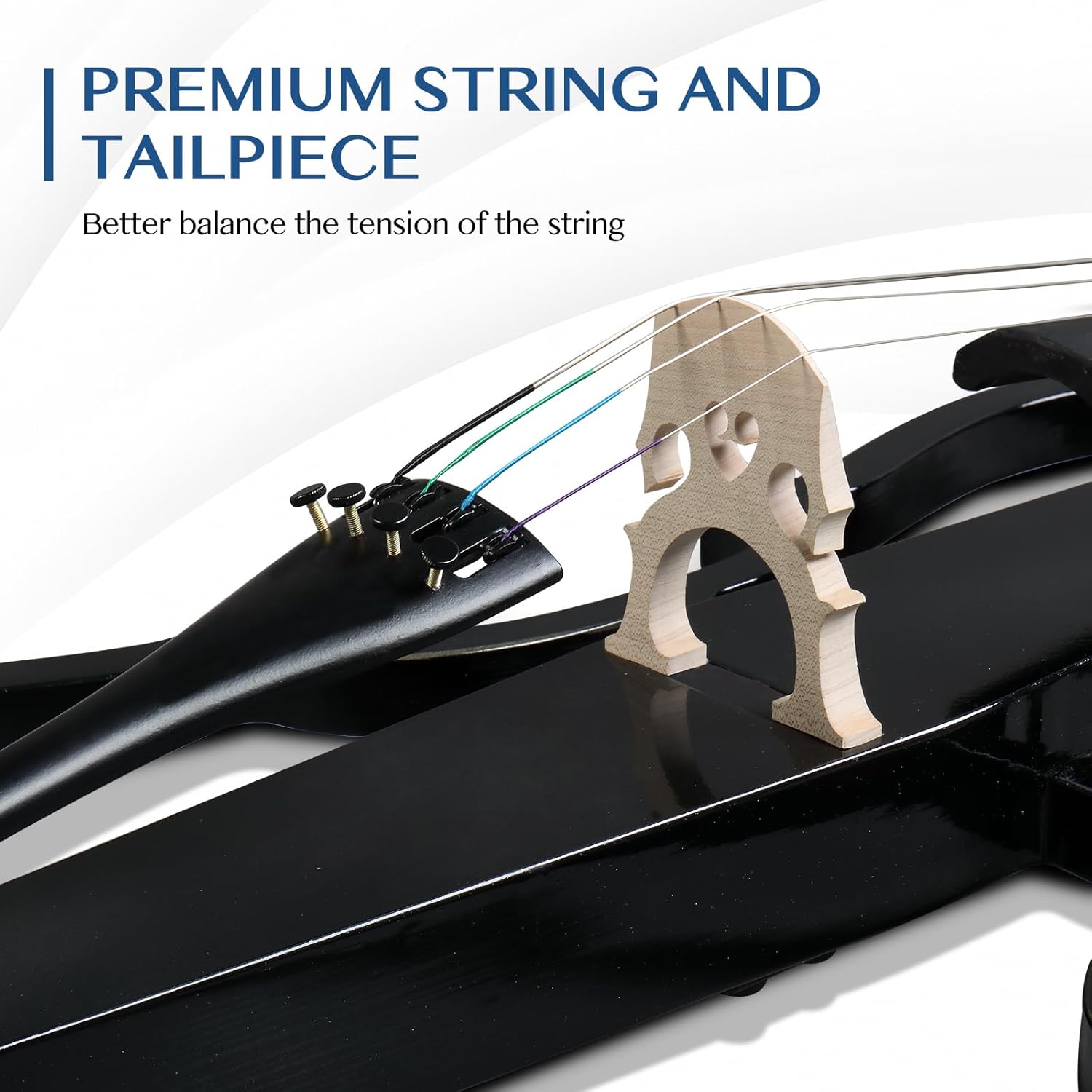 Ktaxon 4/4 Full Size Electric Cello with Classic Scroll, Premium Fingerboard & Unmatched Pickup,Includes 7mm Padding Bag, Bow, Rosin & Headphones, Electric Cello for Beginners Adults (Black)