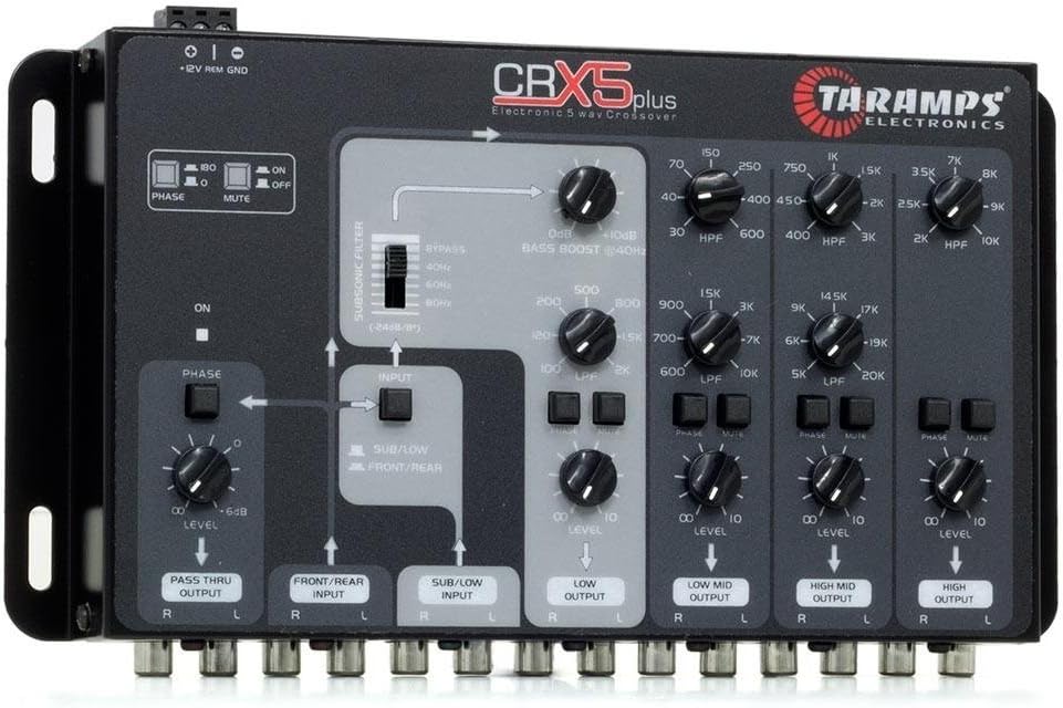 Taramp's Five-Way Electronic Car Audio Crossover System,Black,CRX5