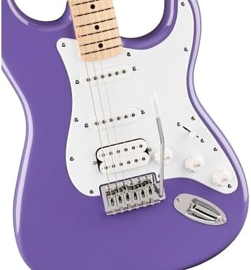Squier by Fender Limited Edition Sonic® Stratocaster® Electric Guitar HSS, Maple Fingerboard, White Pickguard, Ultraviolet