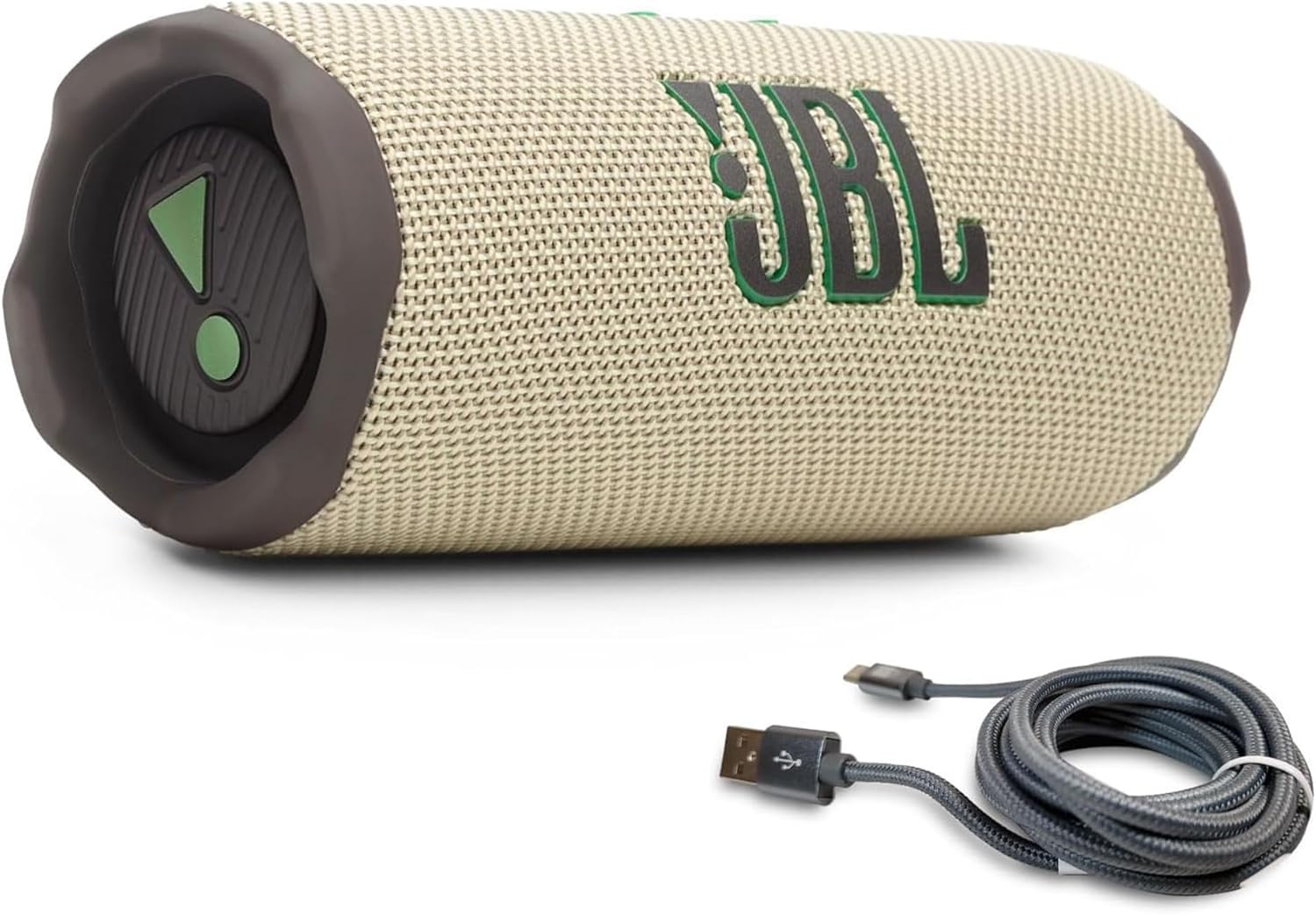 JBL Flip 7 (Sand) + Bundle with USB-C Braided Cable