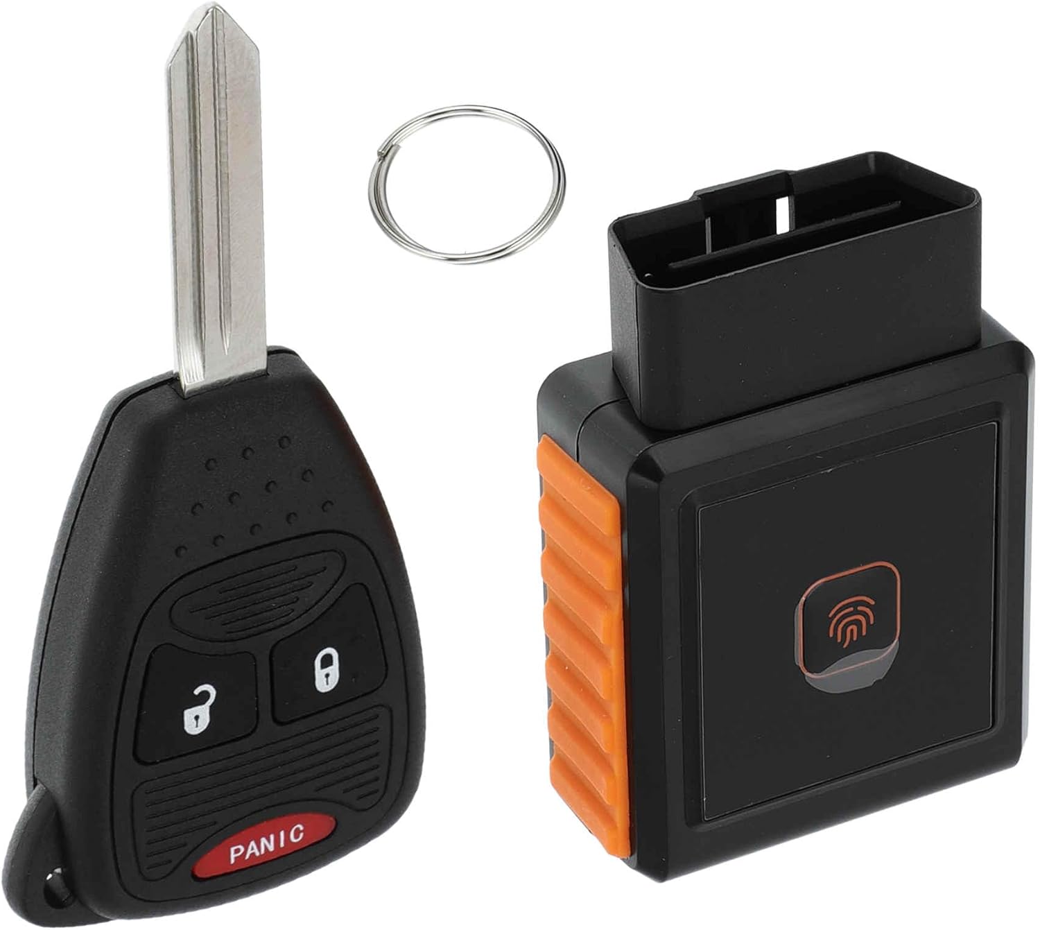 ACROPIX OHT692427AA Keyless Entry Remote Key Fob for Jeep Wrangler 2007-2018 for Jeep Compass 2007-2017 for Dodge for Ram 1500 315Mhz Replacement Car Control Key Kit DIY Tool 3 Button