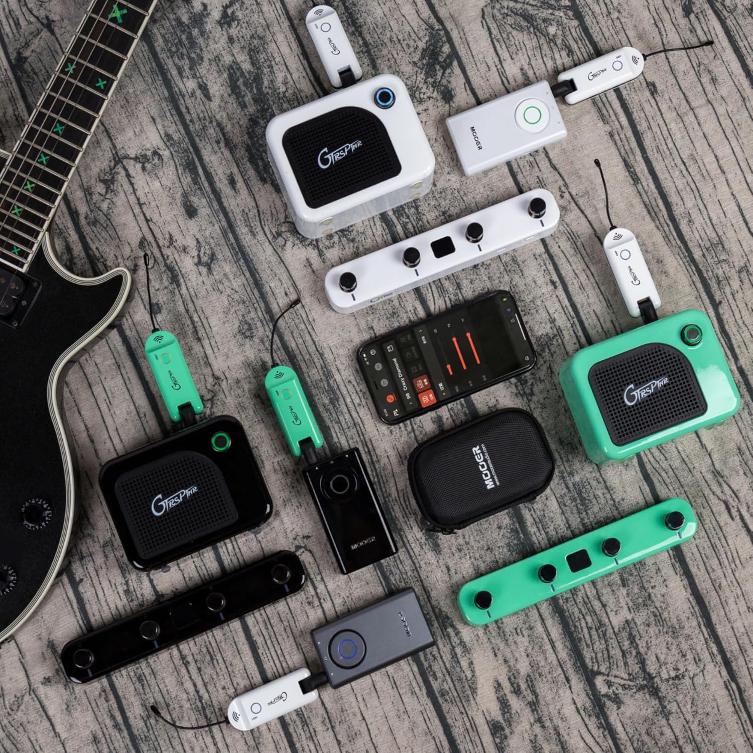 MOOER Prime P1 Pocket Multi Effects Pedal Wireless Controller for Guitar, Bass Guitar, Acoustic Guitar