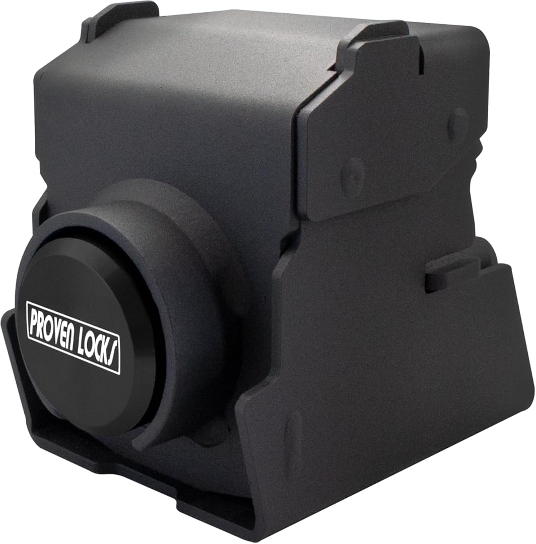 Proven Industries Model 2516 Trailer Lock, Fits 2 5/16-Inch Couplers, Made in The USA (Black-Square)