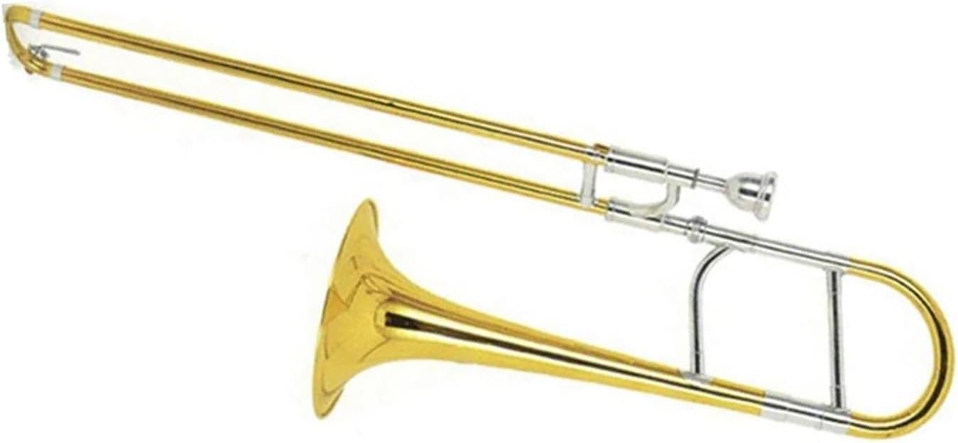 Adult Trombone Instrument Popular Gold Lacquer Eb Alto Trombone For Beginners