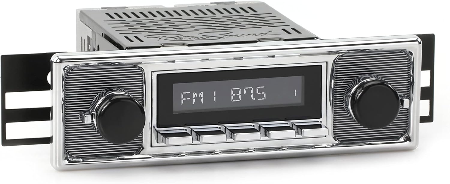 RetroRadio Compatible with 1972-74 Jaguar V12 with Becker-Style Plate Features Include Bluetooth, USB, AM/FM HC-M2-308-509-40-80JA