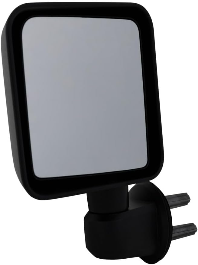 KarParts360 For Jeep Wrangler 2007-2017 Door Mirror Driver Side | Textured Black | Non-Heated | Manual Adjust | Manual Folding | Excluded Signal Light | For CH1320271 | 68081251AB, 55077967AC