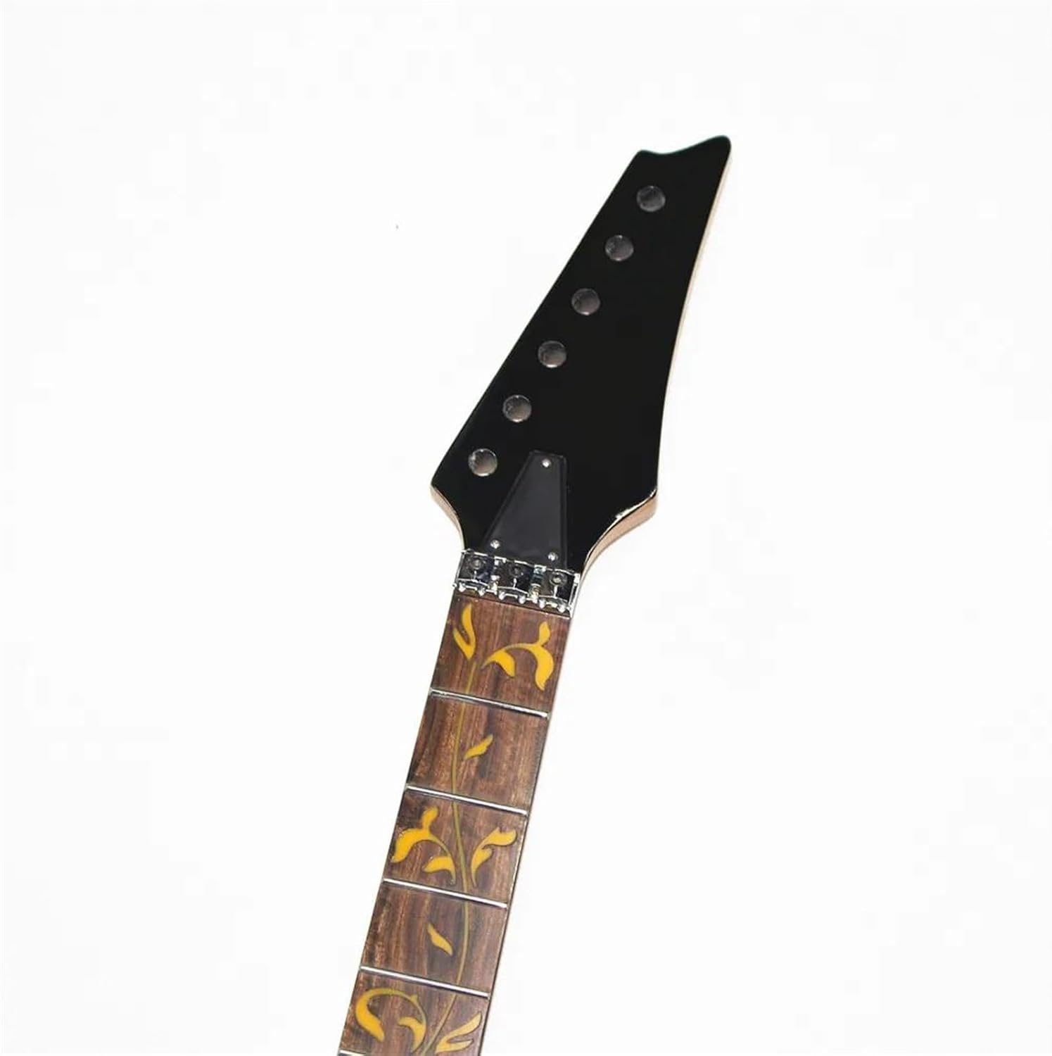 Replacement Guitar Neck 24 Frets Maple Electric Guitar Neck Rosewood Fingerboard Guitar Yellow Pattern Accessories Parts