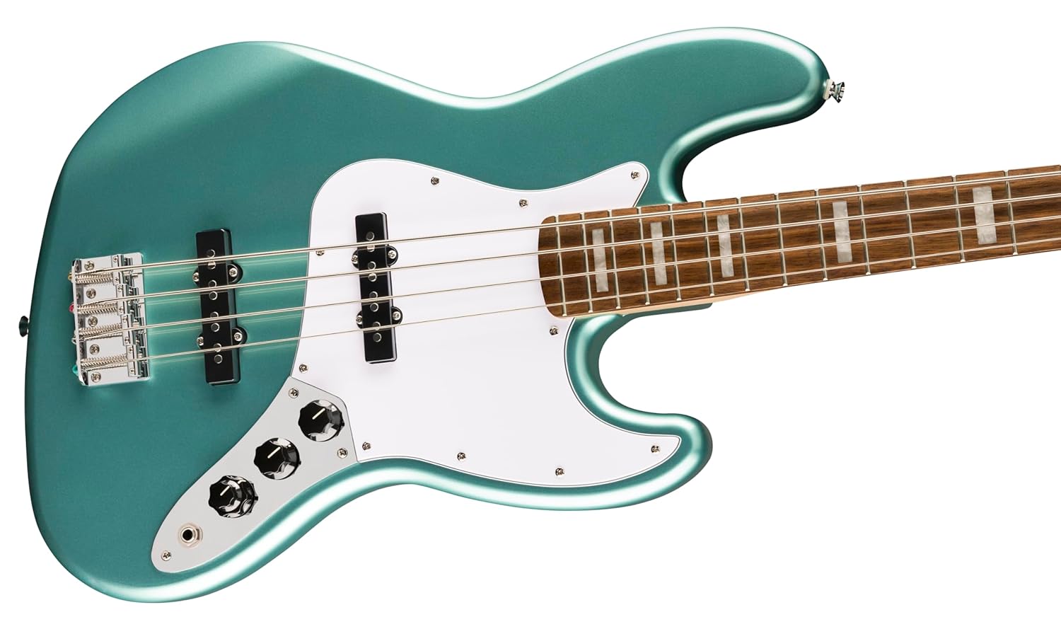 Affinity Series Active Jazz Bass, Laurel Fingerboard, White Pickguard, Mystic Sea Foam Green