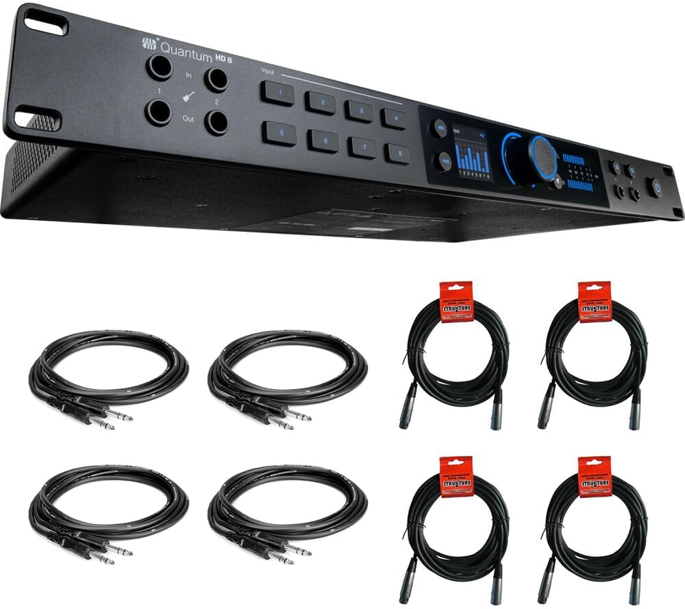 PreSonus Quantum HD 8 USB-C Audio Interface Bundle with 1/4