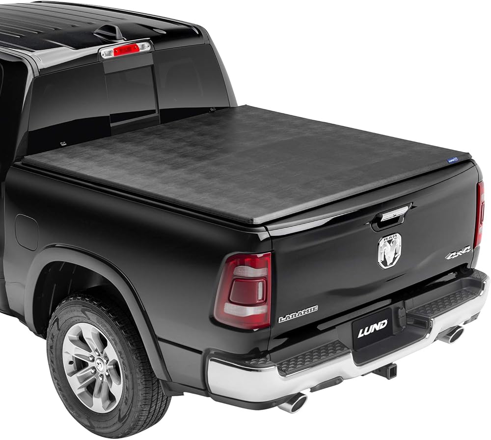 Lund Hard Tri-Fold Hard Folding Truck Bed Tonneau Cover | 969450 | Fits 2017 - 2023 Nissan Titan 5' 7
