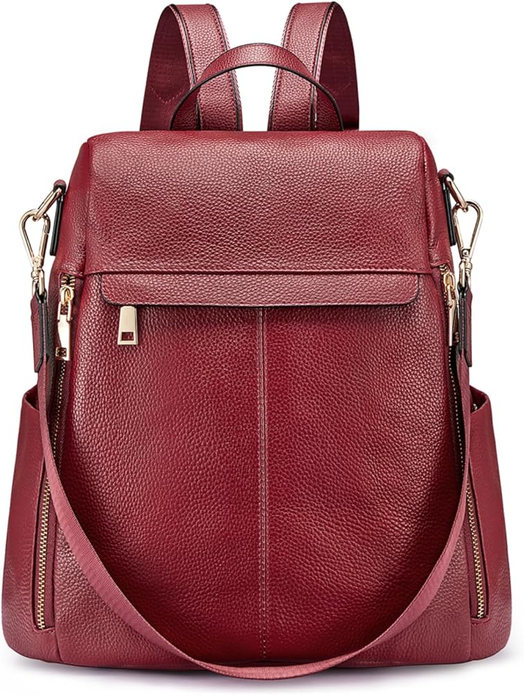 Kattee Women's Anti-Theft Backpack Purse Genuine Leather Shoulder Bag Fashion Ladies Satchel Bags