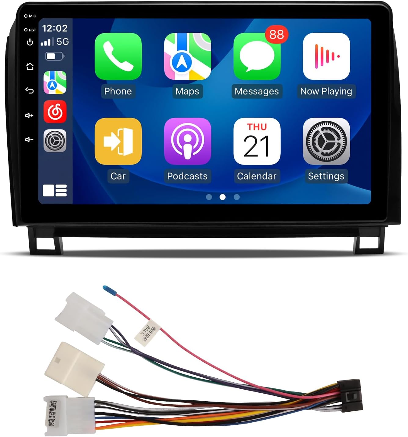 Android 13.0 6G 128G Wireless Apple Car Play Radio for 07-13 Toyota Tundra, 08-18 Sequoia, 10.2