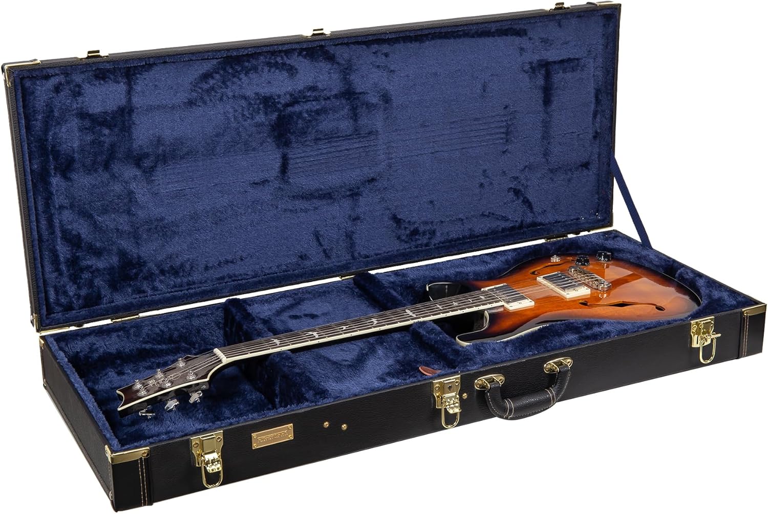 Crossrock PRS SE Hollowbody Electric Guitar Case, Rectangular, Black (CRW620PRSHBBK-R)