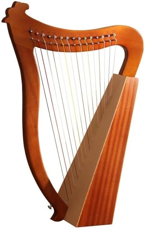 Lyre Harp Set 15/19 String Lyre Harp Piano Solid Wooden Portable Musical Instrument Stringed Instrument With Tuning Wrench(15)