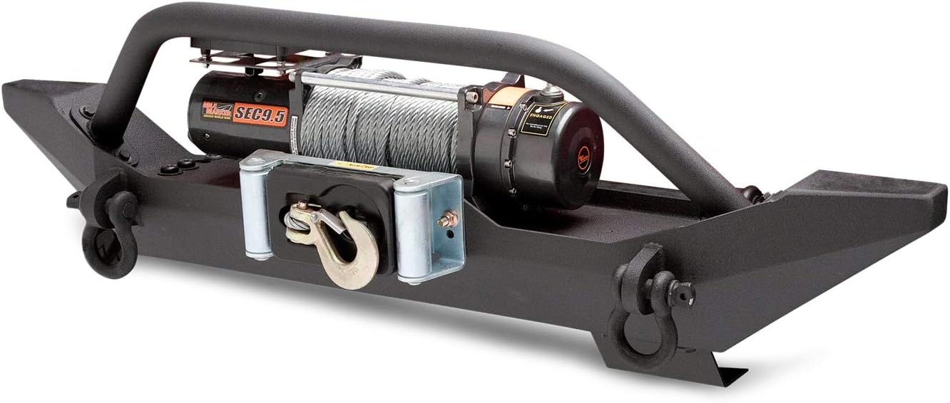 BODYARMOR 4x4 TJ-19531black - Steel Front Winch Bumper for Jeep Wrangler Yj and TJ Winch not Included