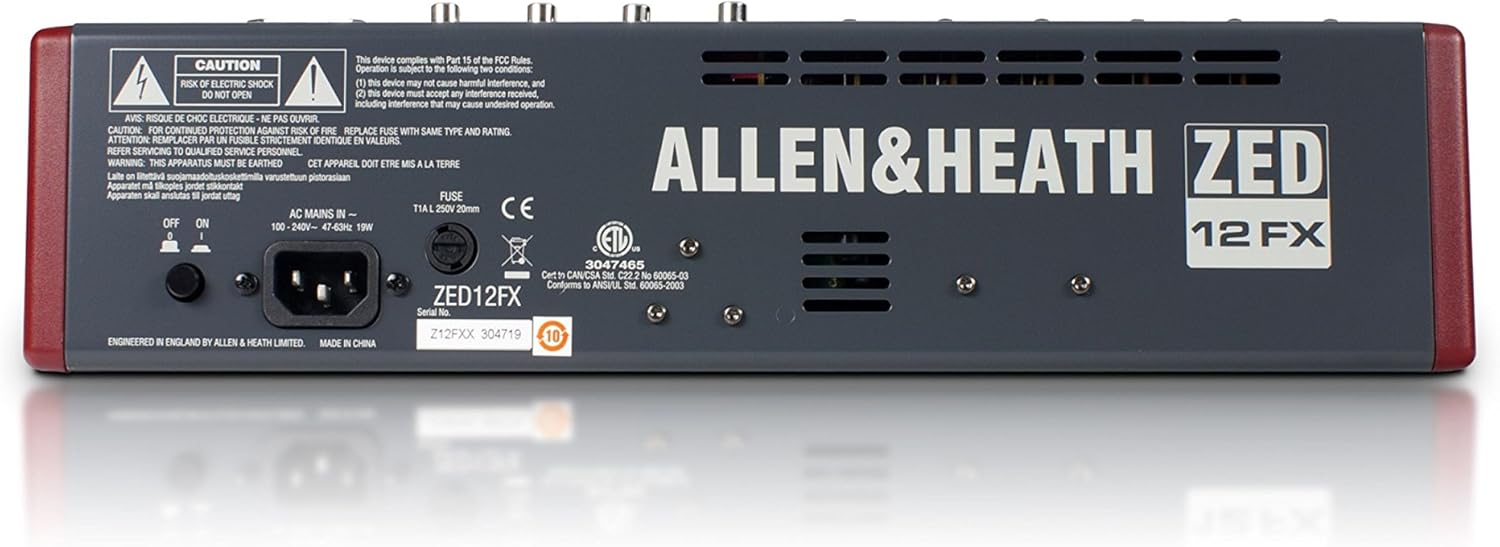 Allen & Heath ZED12FX - Multipurpose Mixer with FX. 6 mono, 3 stereo channels (AH-ZED12FX)