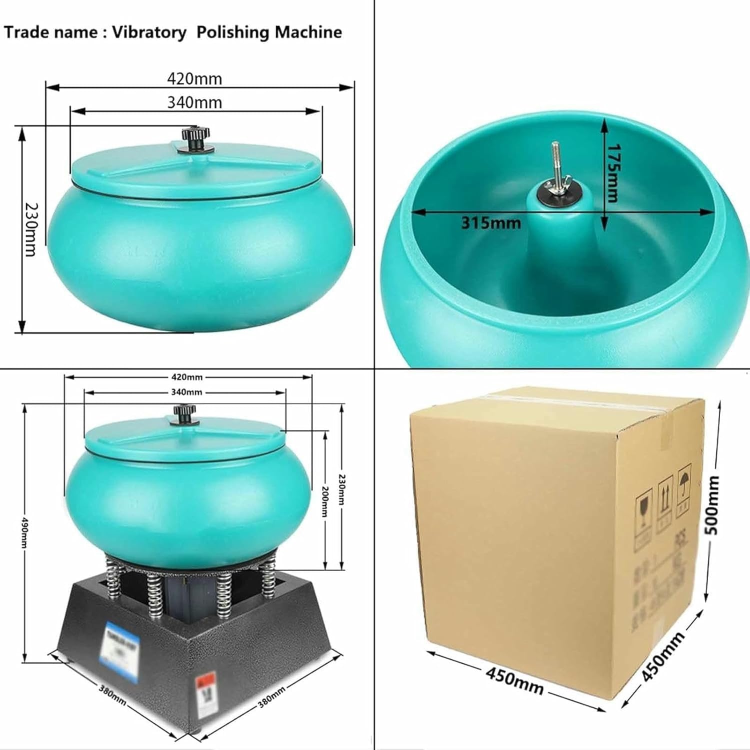 Polish Small Vibration Polishing Machine, Mini Jewelry Vibration Drum Polisher, High Frequency Vibration, For Jade, Handicrafts And Hard Metal Parts