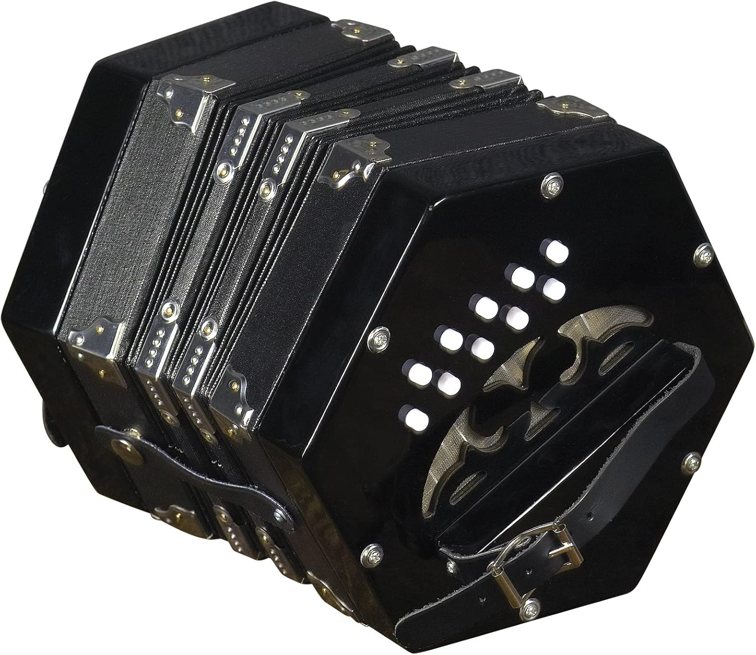 Trinity College AP-1120A Anglo Concertina – 20-Button, 2.5-Octave Range – Laminated Wood Ends, 11-Fold Bellows, Carrying Bag Included