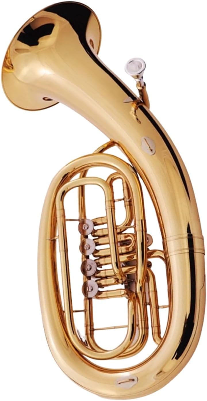 Lacquered Gold B Flat Four Key Euphonium Instrument For Beginners Euphonium All-brass Instrument