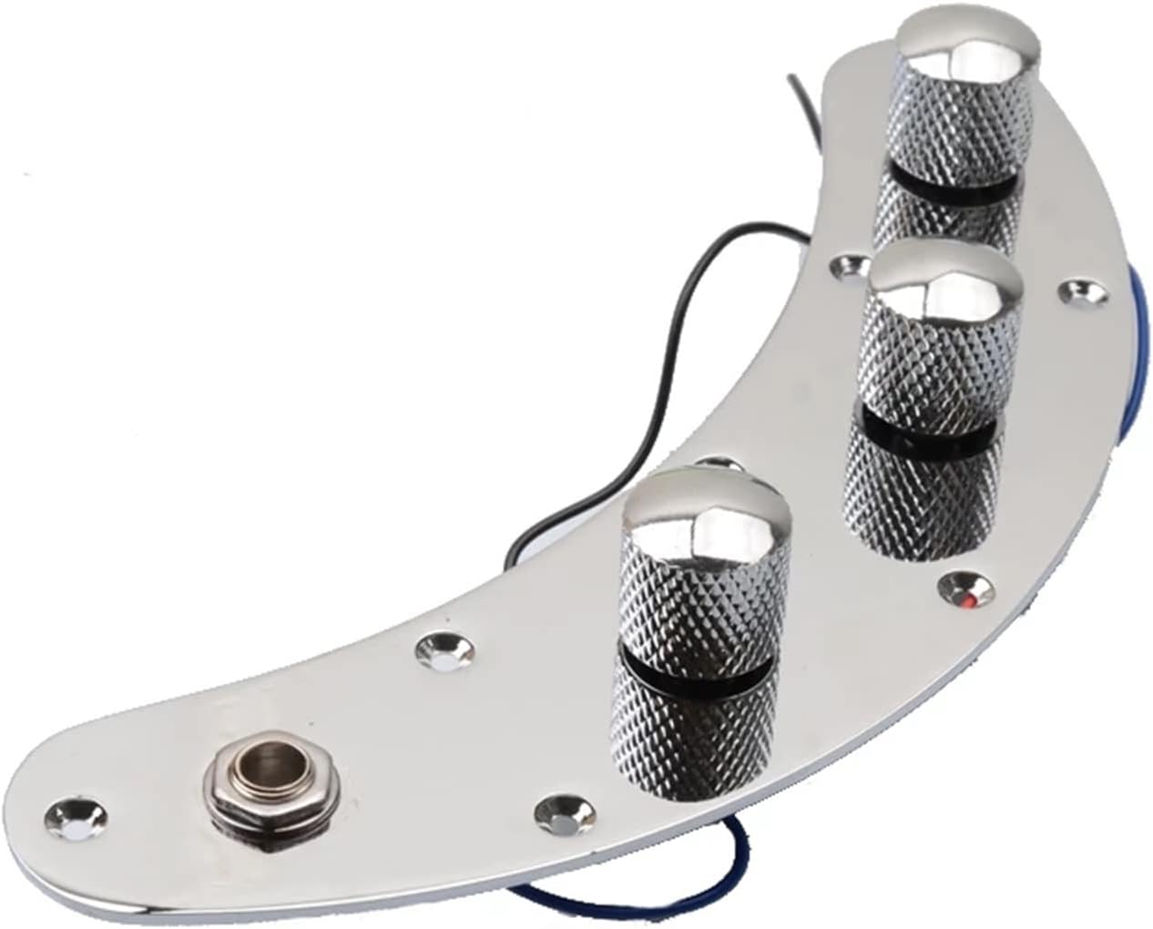 KESHUO Electric Guitar Wiring Harness Chrome Control Plate Pre Wired Loaded Converter for Bass Guitar