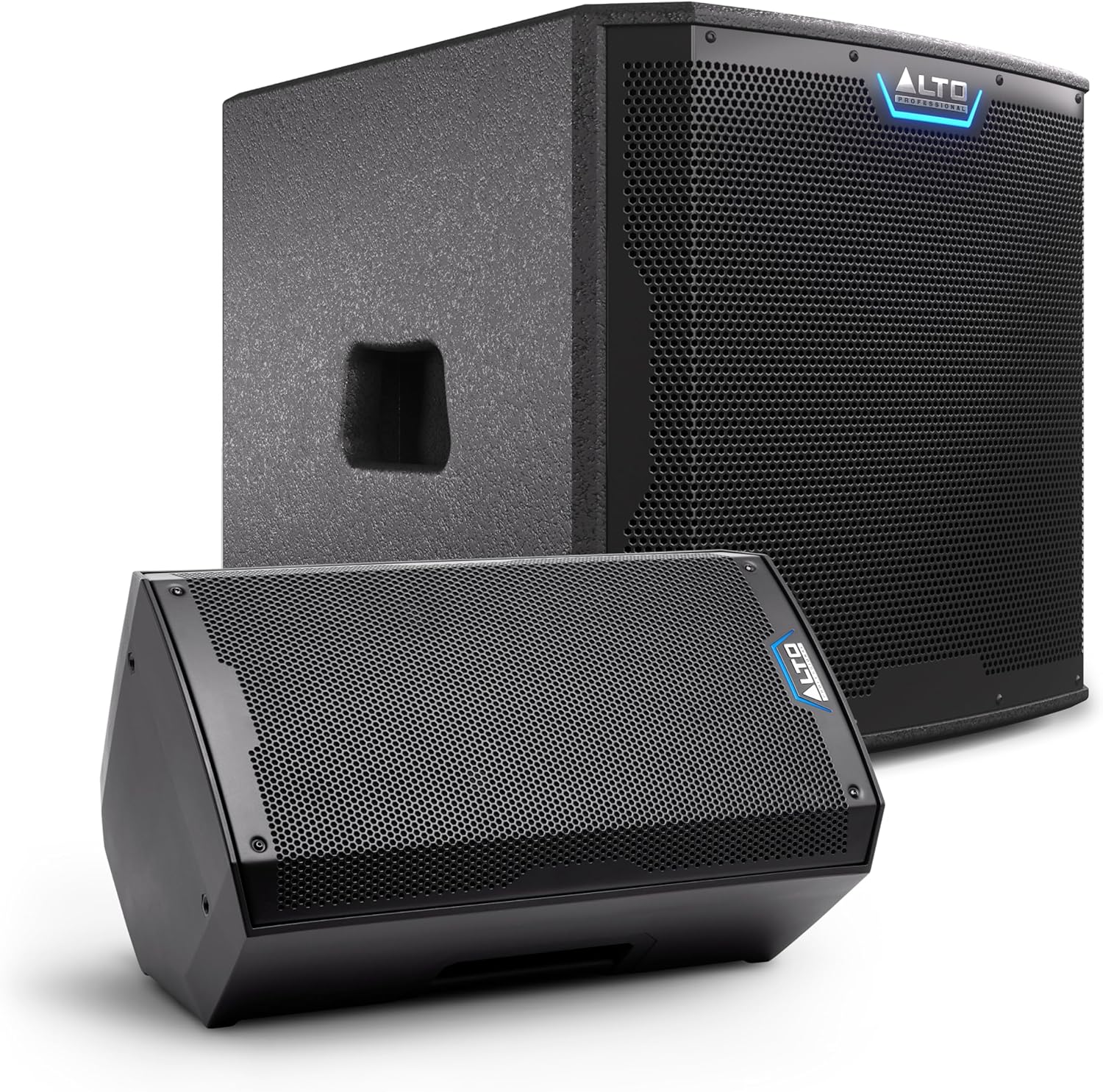 ALTO TS408 and TS12S Powered PA Speaker and Subwoofer Bundle for Live Performances, Events, Karaoke, Public Address, Presentations