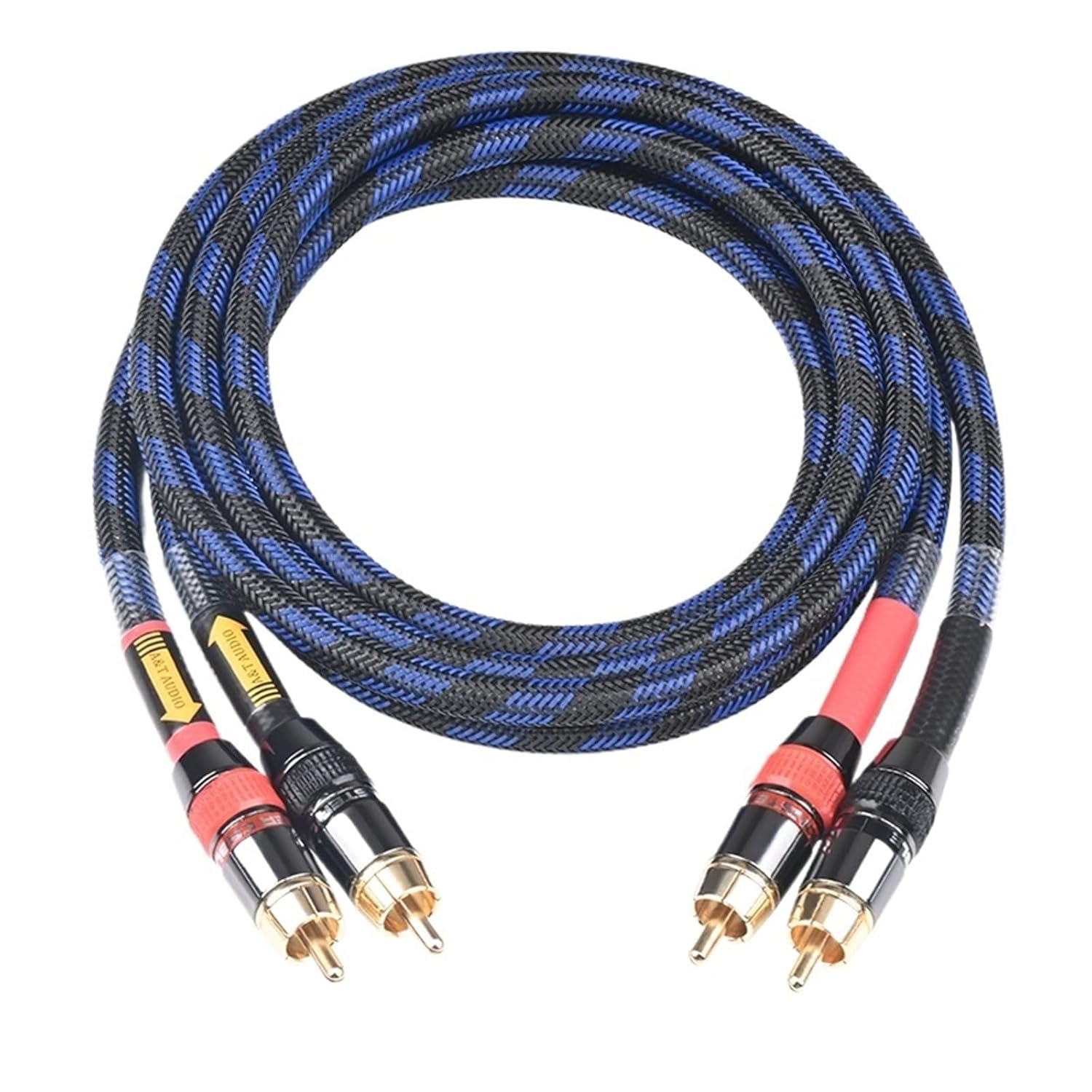 One Pair HiFi RCA Cable Hi-end CD Amplifier Interconnect 6N OFC core 2RCA to 2RCA Male Audio Cable(0.75m)