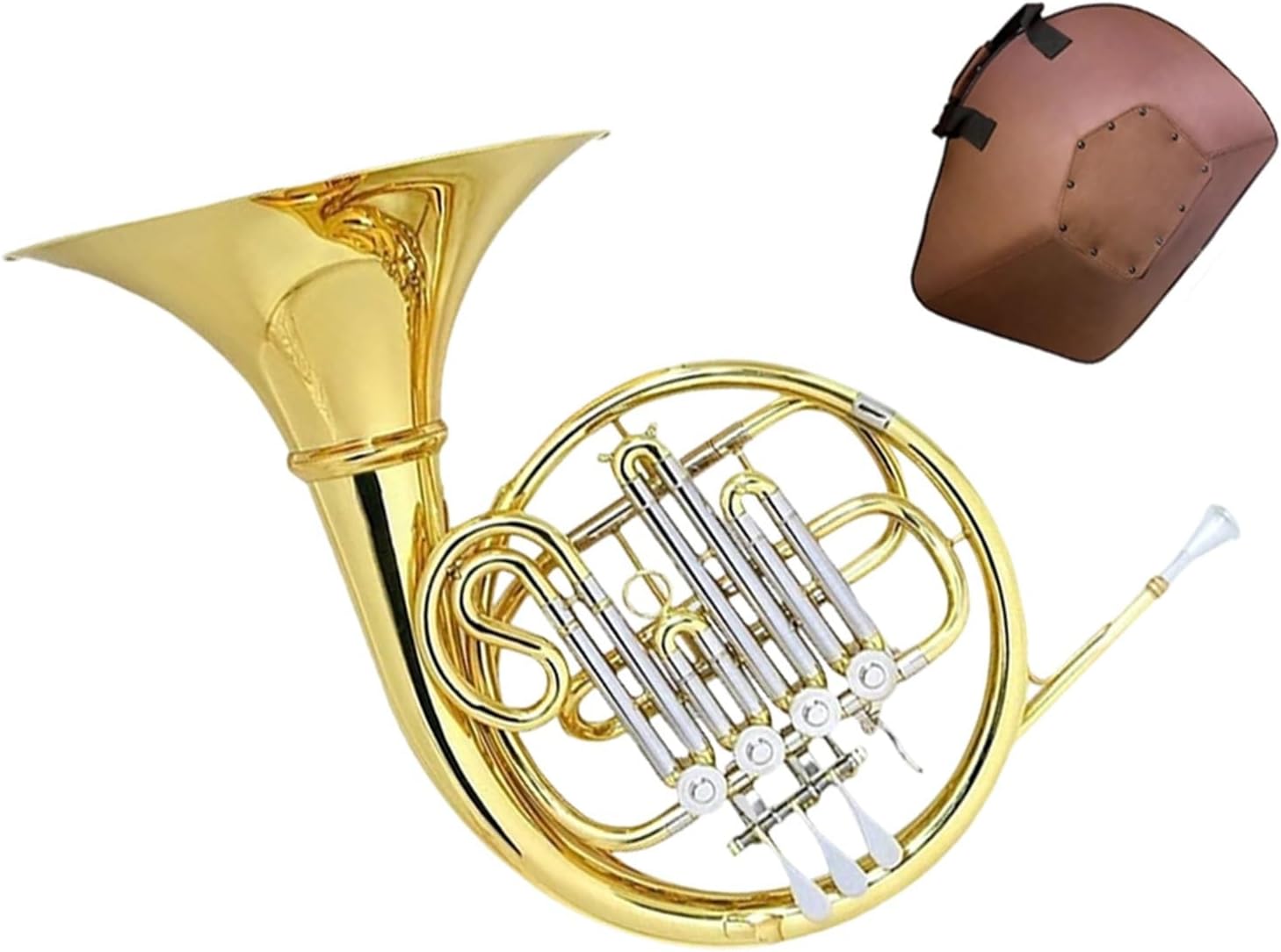 4 Key French Horn French Horn Instrument B Flat Detachable Four Button B Flat Or F Single Or Double Row(Single row)