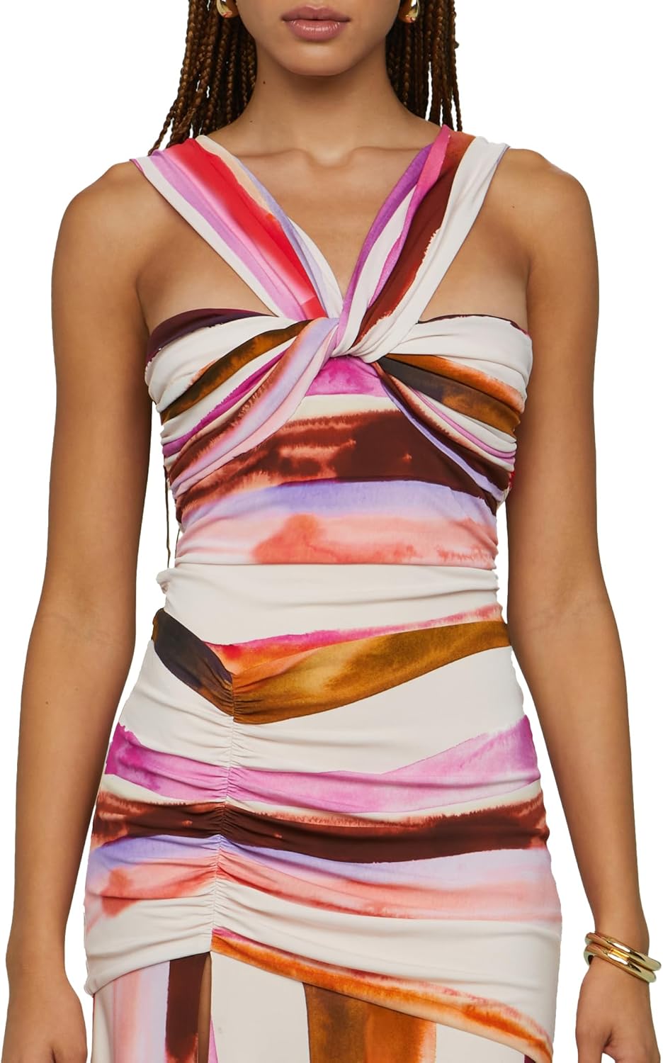 AMUR Women's Casi Jersey Midi Dress