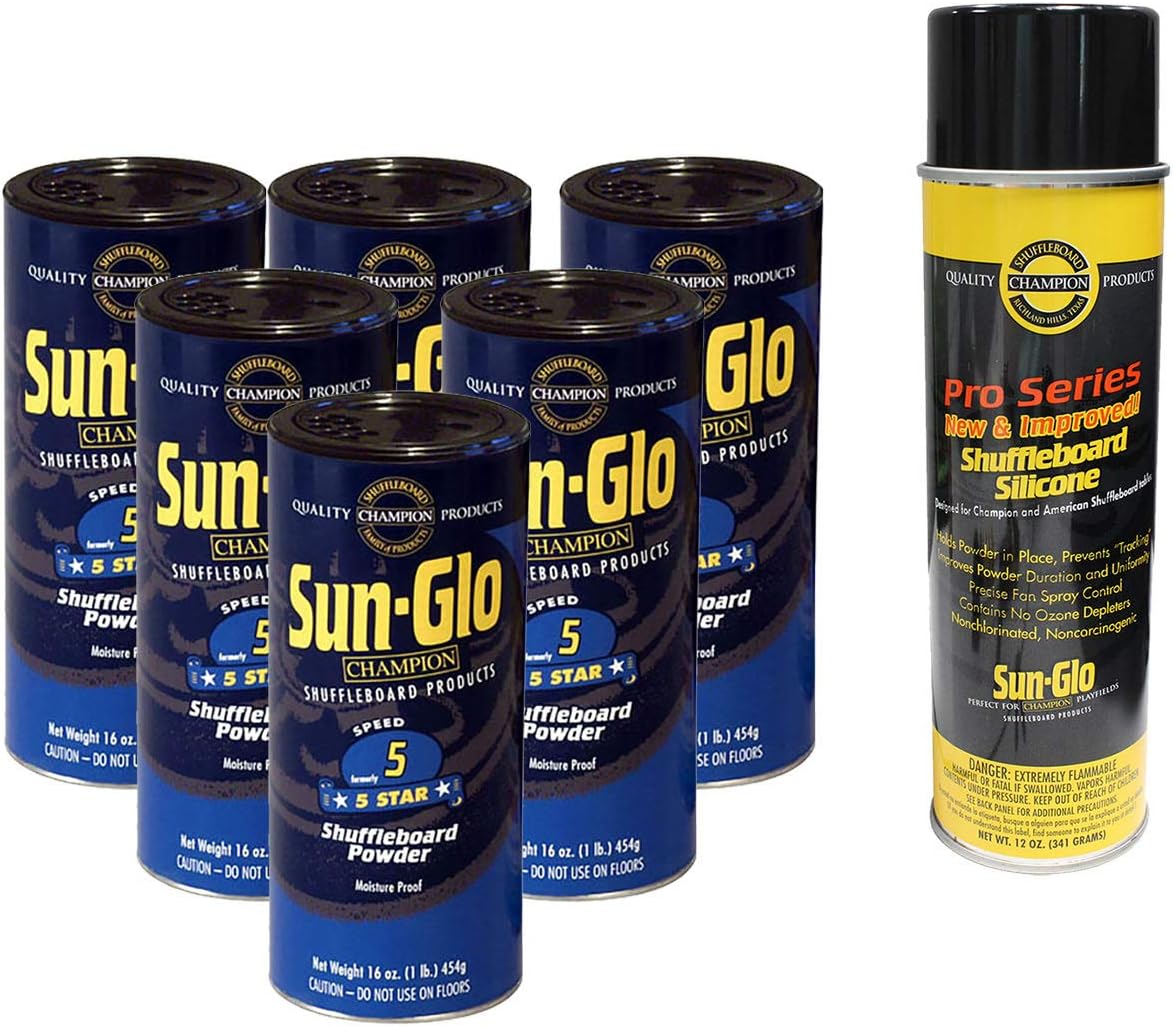 Sun-Glo 6 Cans #5 5 Star Wax and 1 Can of Silicone Spray