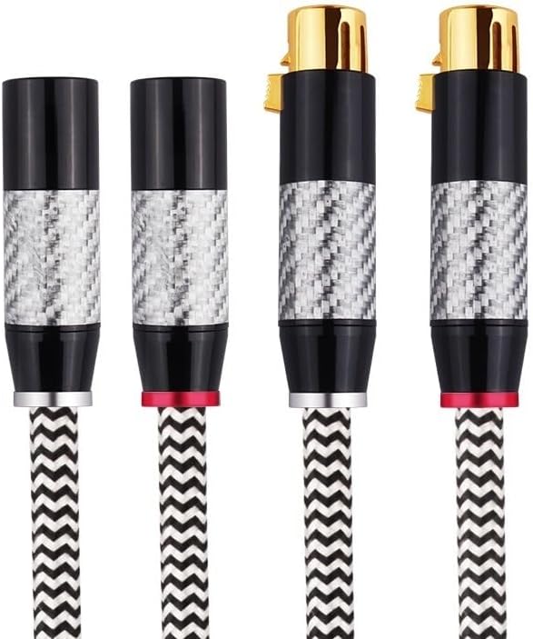 HiFi XLR Audio Balance Cable Hi-End 7N OCC Silver Plated 3Pin XLR Male to XLR Female Audio Cable(1 Pair,300cm)