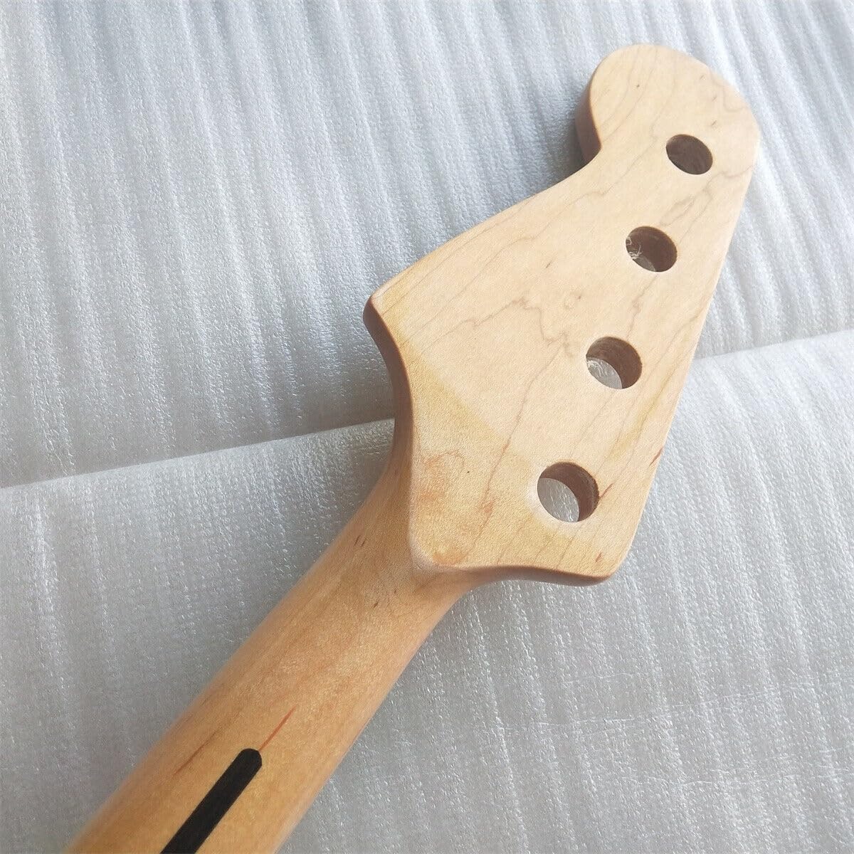 Fretless J Bass Guitar Neck 20 Fret 4 String Maple Fingerboard Vine Inlay Gloss