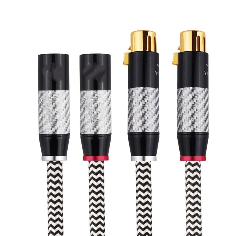 Audio Balance Cable Hi-End 7N OCC Silver Plated 3Pin XLR Male to XLR Female Audio Cable(1 Pair,2m)