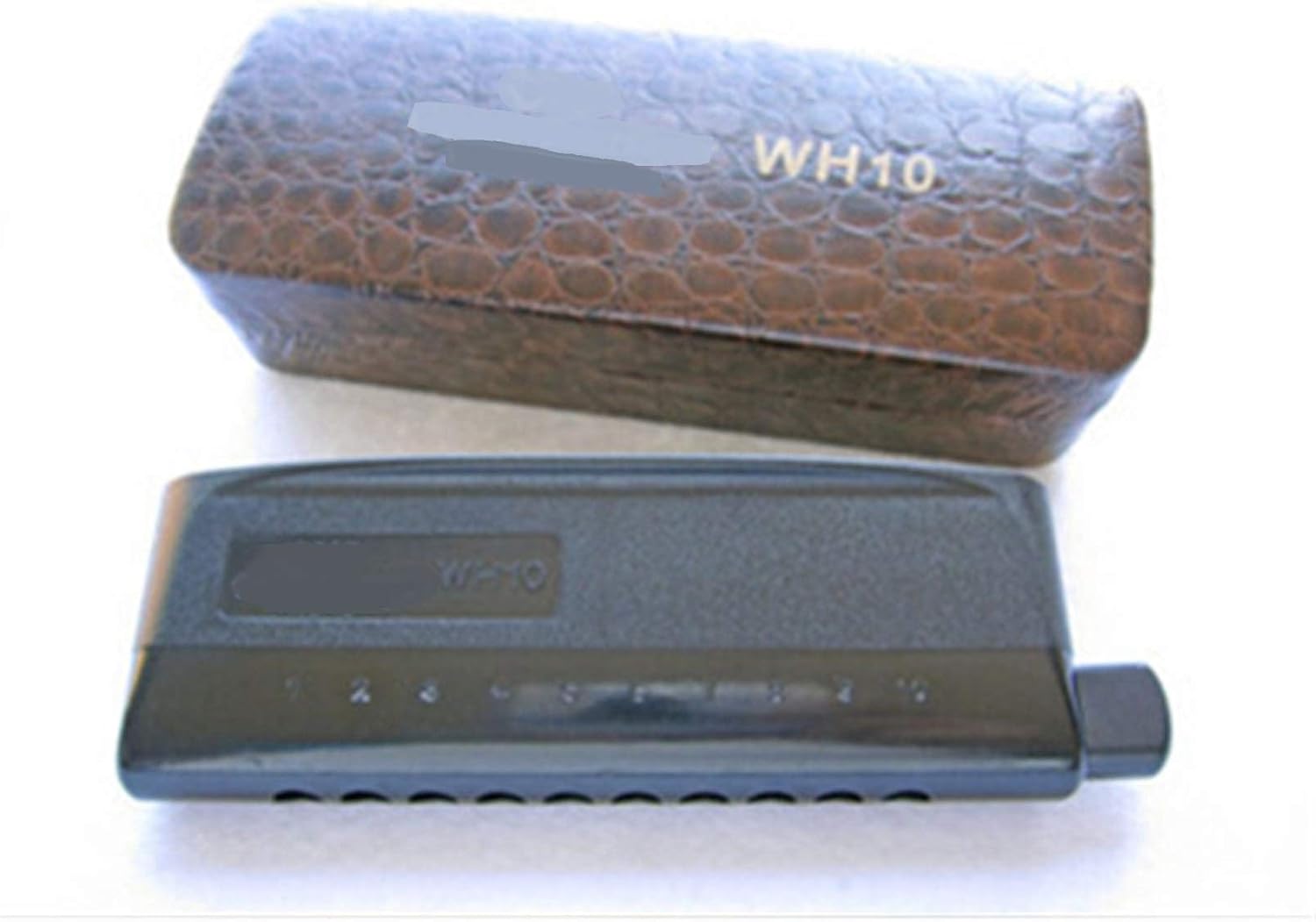 Harmonica WH10 Chromatic Harmonica Black Professional 10 Holes Harp Musical Instrument Mouth Organ Semi-Matte ABS Cover