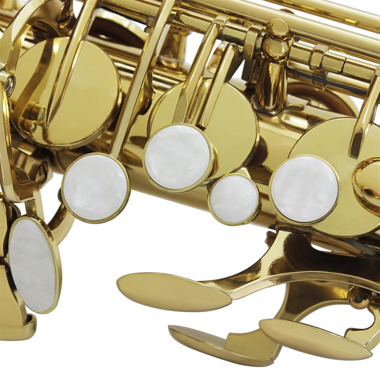 Golden Alto Saxophone EB E Flat Professional Woodwind Instrument Brass Sax with Instrument Accessories