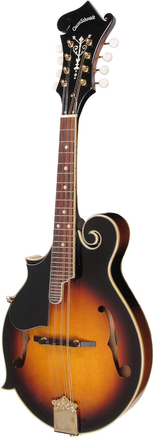 Oscar Schmidt OM40LH Left Handed F-Style Mandolin, Tobacco Sunburst Lefty