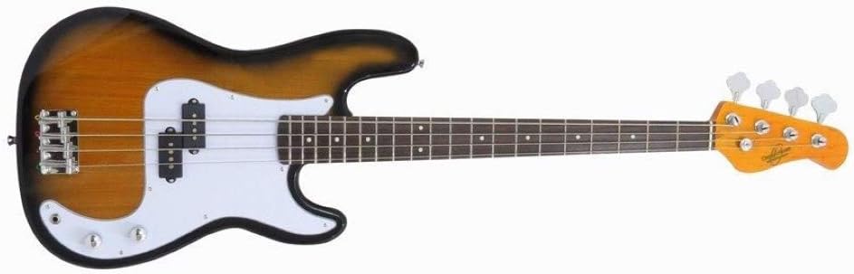 Oscar Schmidt 4 String P-Style Electric Bass. Tobacco Sunburst, Right, (OSB-400C-TS-A)