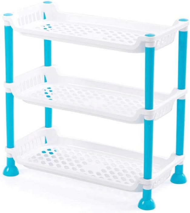Shelf,2,3,4 Tiers Bathroom Corner Shelves Adhesive Shower Caddy for Shampoo Shower Shelf No Drilling Bathroom Shelf Durable Kitchen Storage Basket(Size:Three Floors)