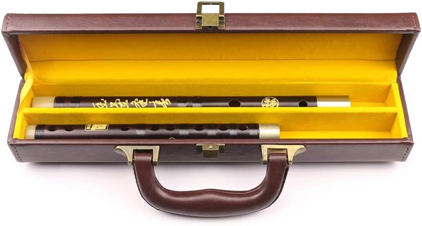 D Key Dizi Professional Rosewood Flute with Free Membrane & Glue & Protector Set Traditional Chinese Instrument (Key of D/Professional Rosewood)