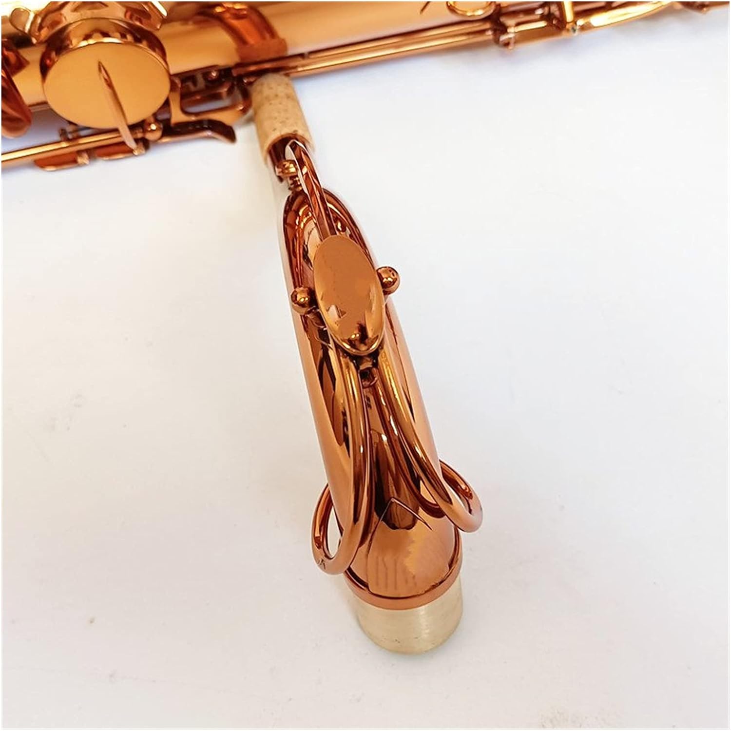 Tenor Saxophone Instruments Coffee Color Copper Simulation Brass with Mouthpiece Student Saxophone